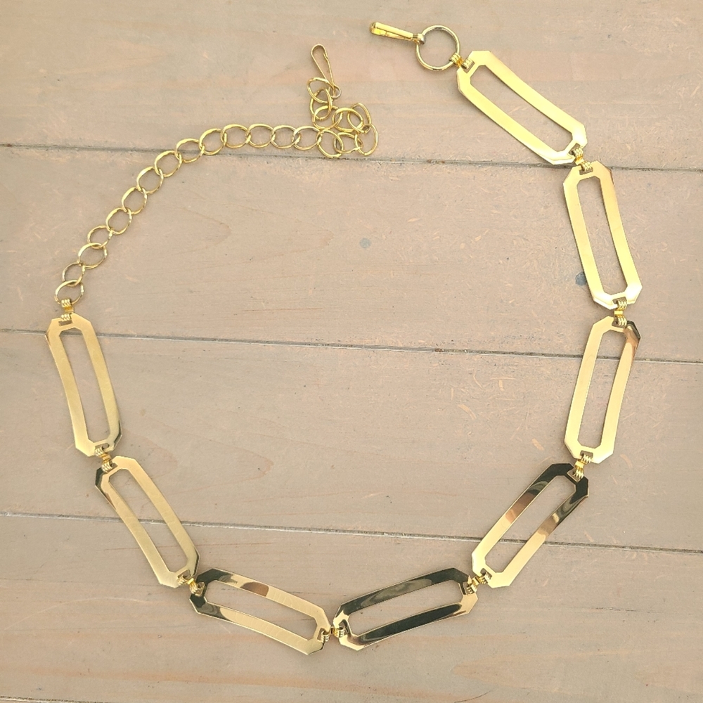 Vintage gold metal chain belt